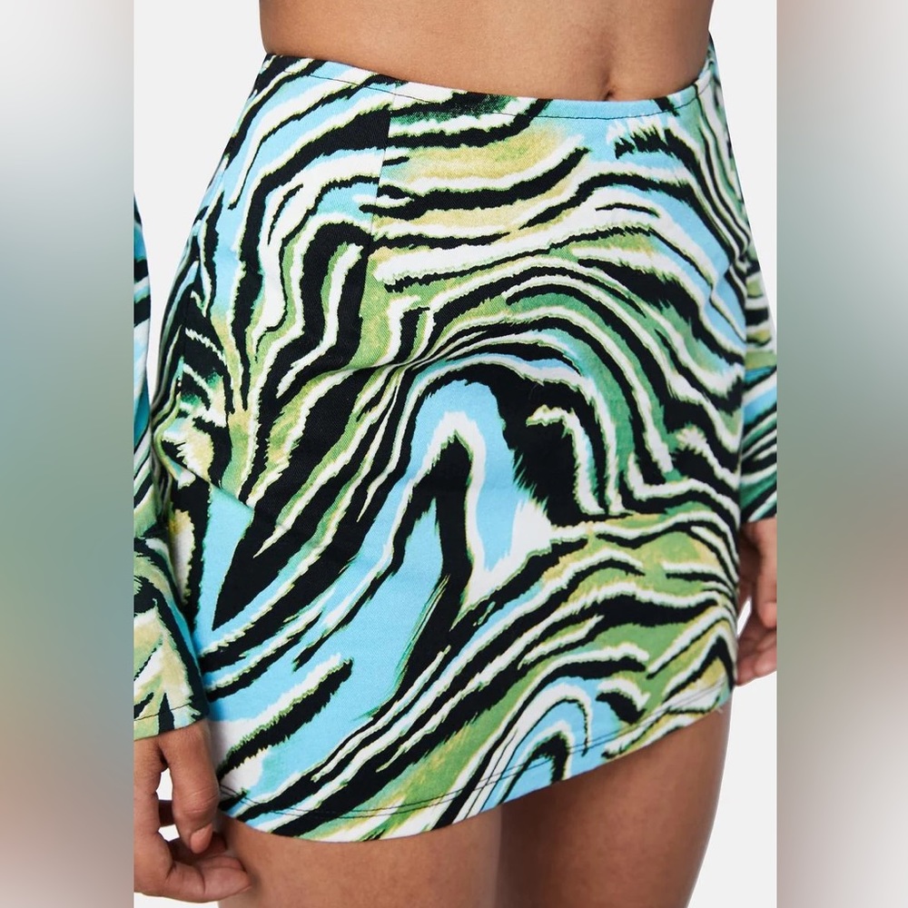 Zebra Print Mini Skirt